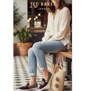 Ted Baker London Kulei Jewel-Embellished Velvet & Suede Slip-On Sneakers